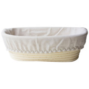 9 Inch Oval Banneton Bread Proofing Basket, Cotton Liner