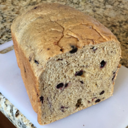 Bread Machine Blueberry Honey Whole Wheat Loaf