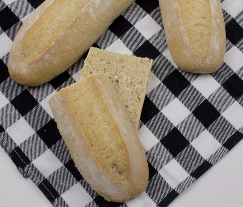 New Orleans French Bread with a portion of whole grain wheat