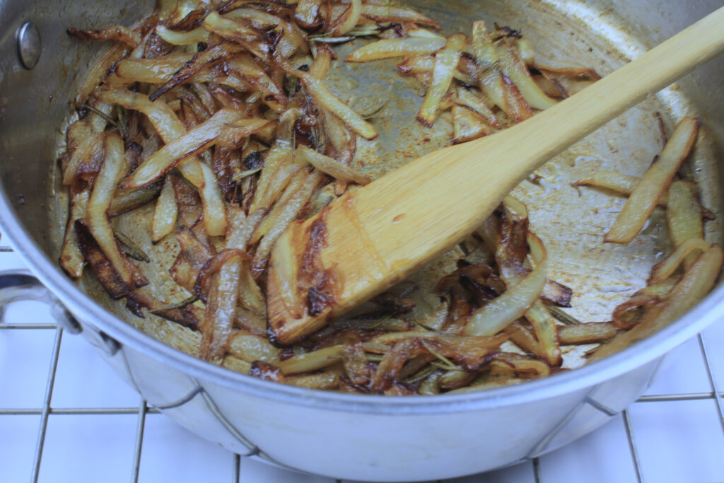 Caramelized onions allows their natural sugars to break down 