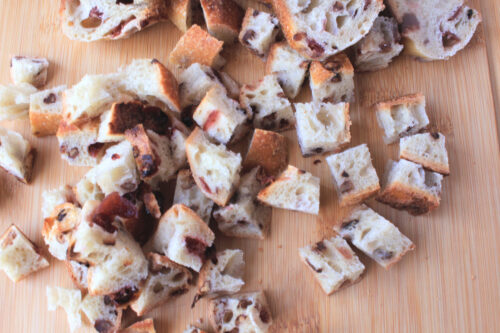 Cranberry Pecan Baguette Bread Cubes