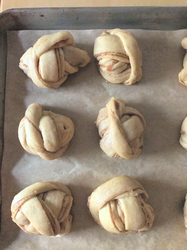 Swedish Buns shaped and ready to be baked