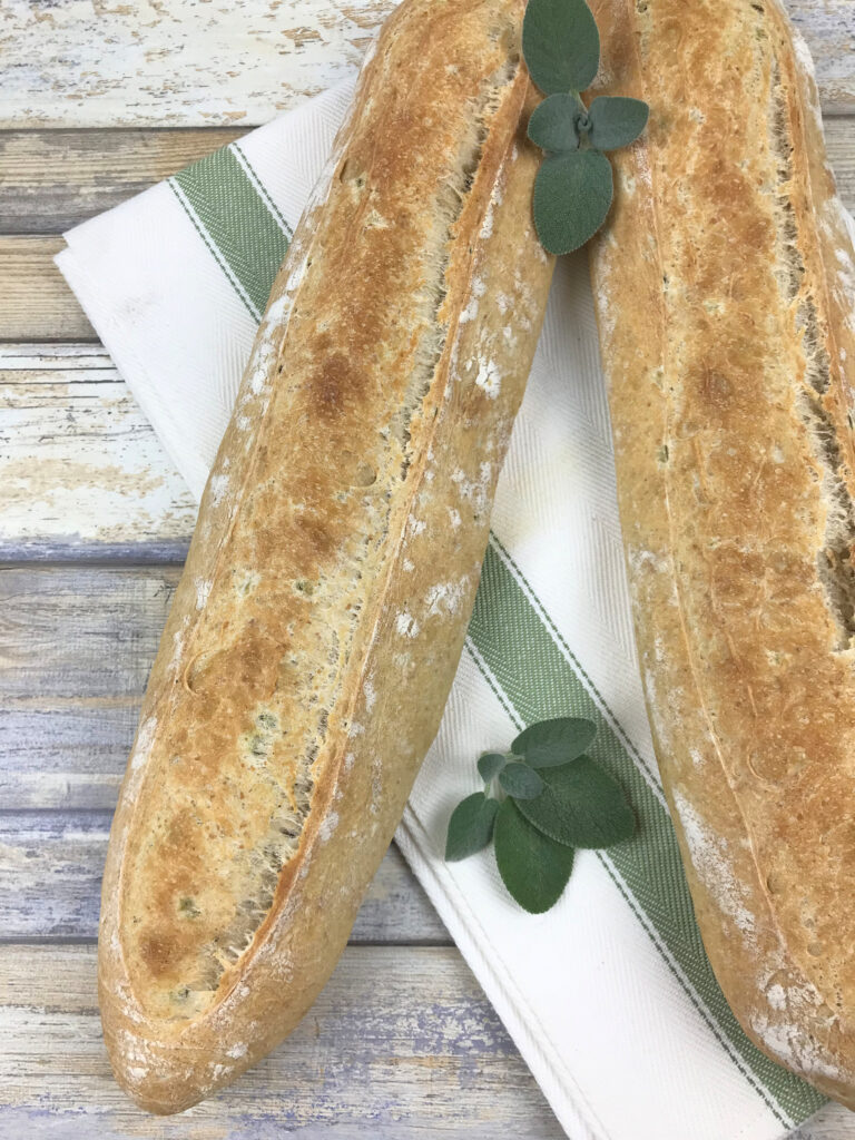 Sourdough Brown Butter Sage Baguettes