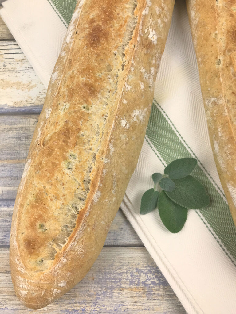 Levain Baguettes with Brown Butter & Sage