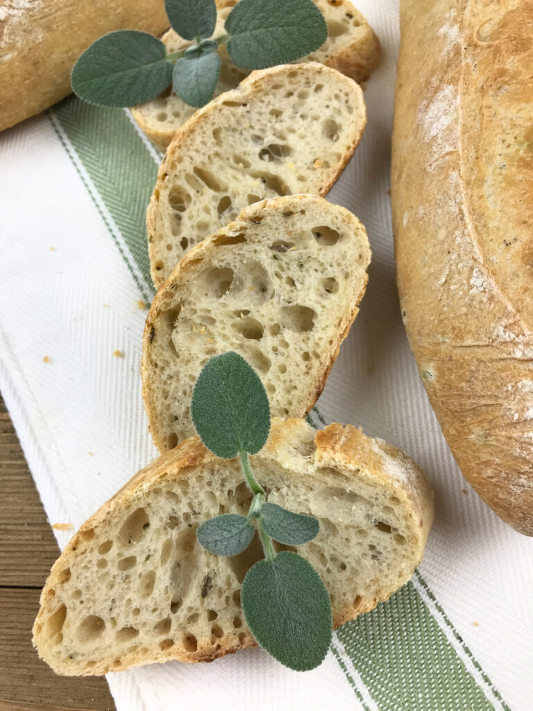 Brown Butter Sage Baguettes Crumb 