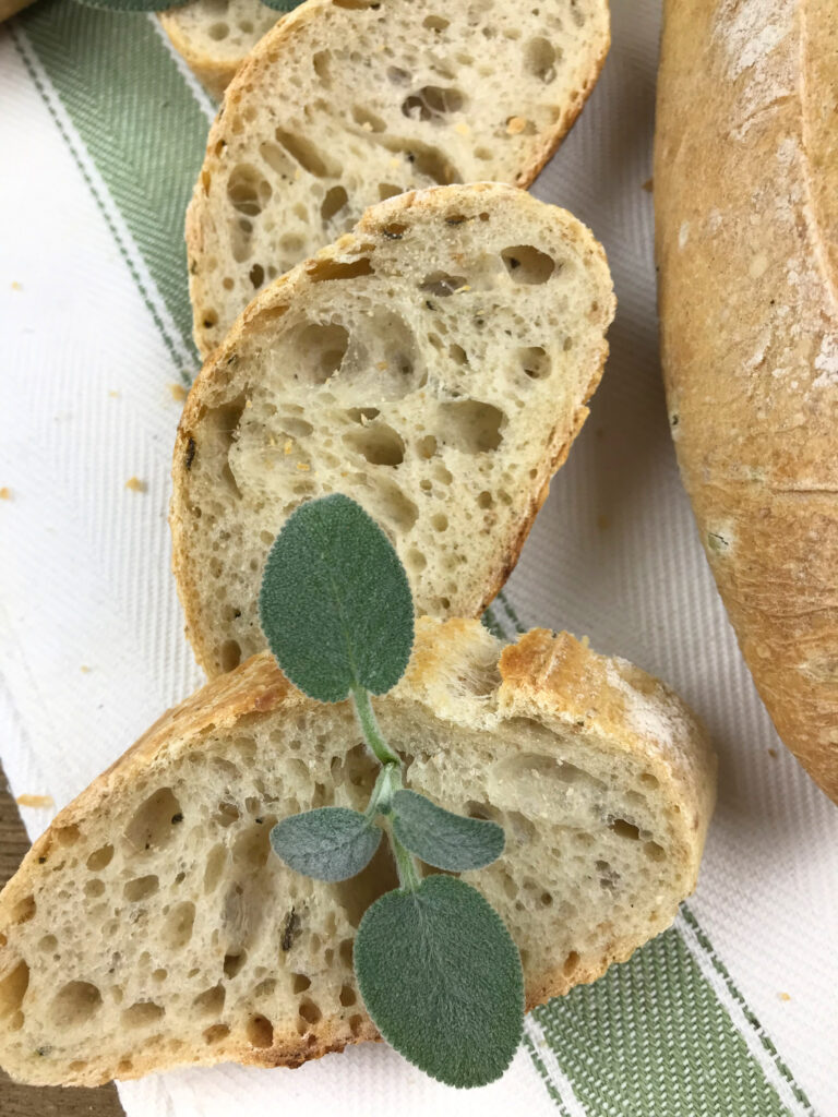 Naturally Leavened Brown Butter Sage Baguettes