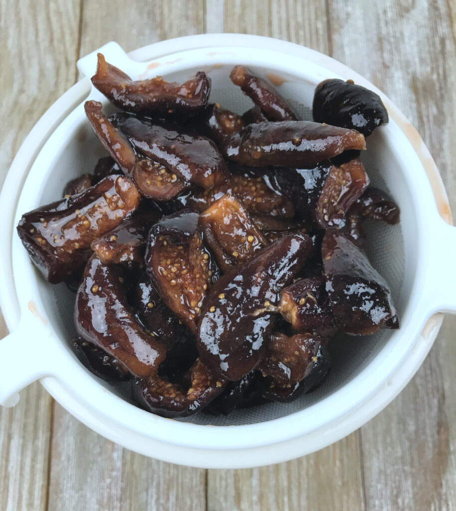 Dried figs soaked in marsala