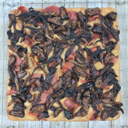 Fig Yeast Water Focaccia on cooling rack