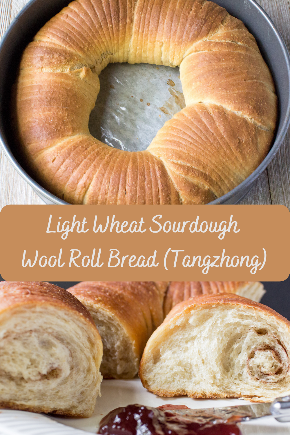 Light Wheat Sourdough Wool Roll Bread