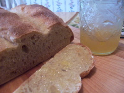 Altamura Semolina Bread tastes great with Pear jam