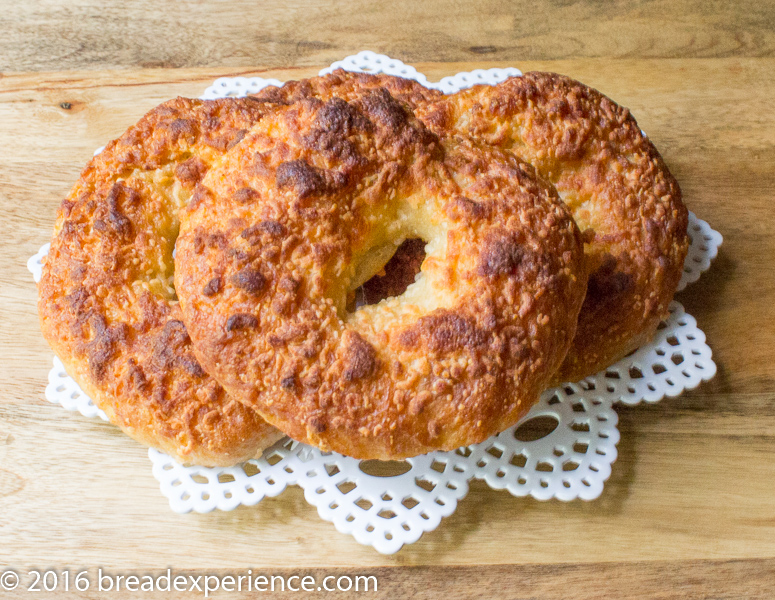 Asiago Bagels made with Spelt and Kefir Milk