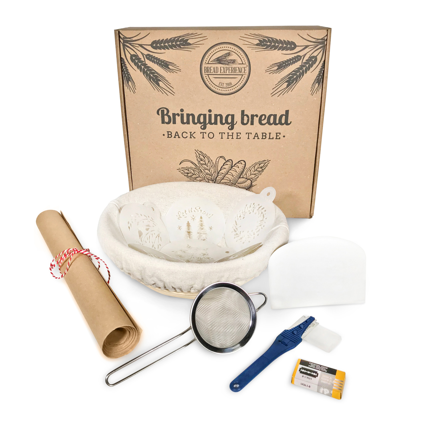 Proofing Basket Baking Kit for Professional and Beginner Bakers