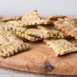 Sourdough Brown Rice Millet Seed Crackers