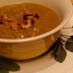 Butternut Squash Soup with Tri-colored sage