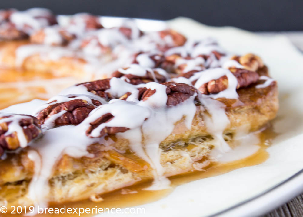 Einkorn Butter Pecan Kringle close up shot