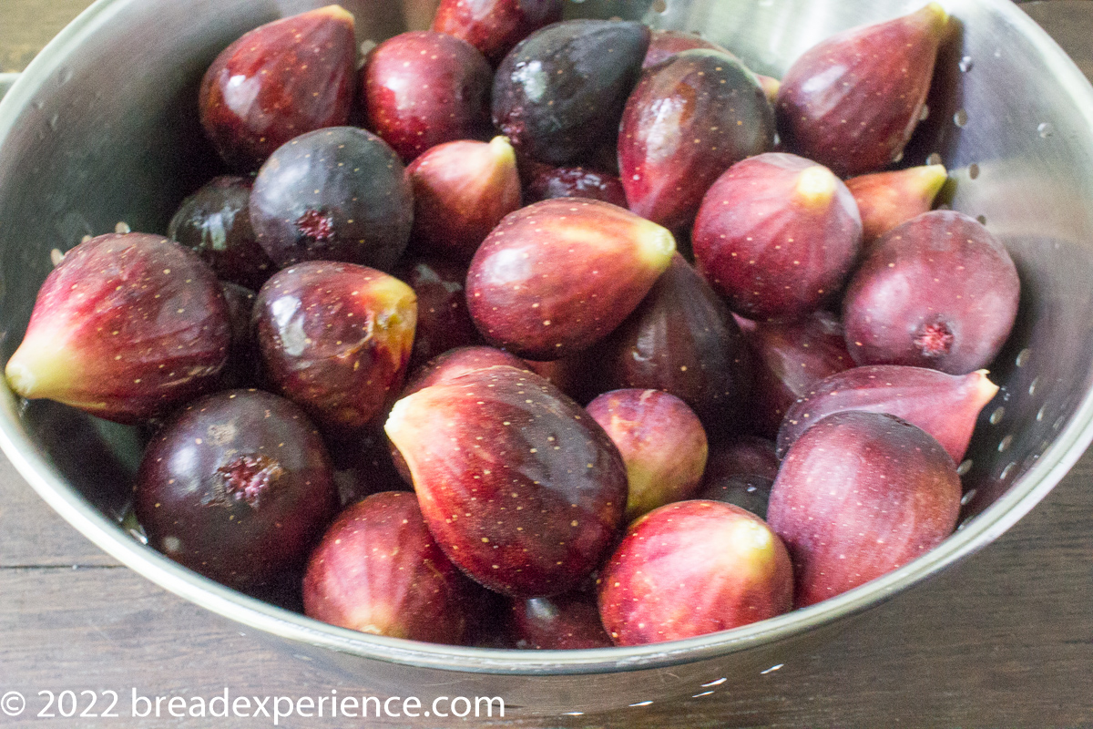 fresh figs in a colander