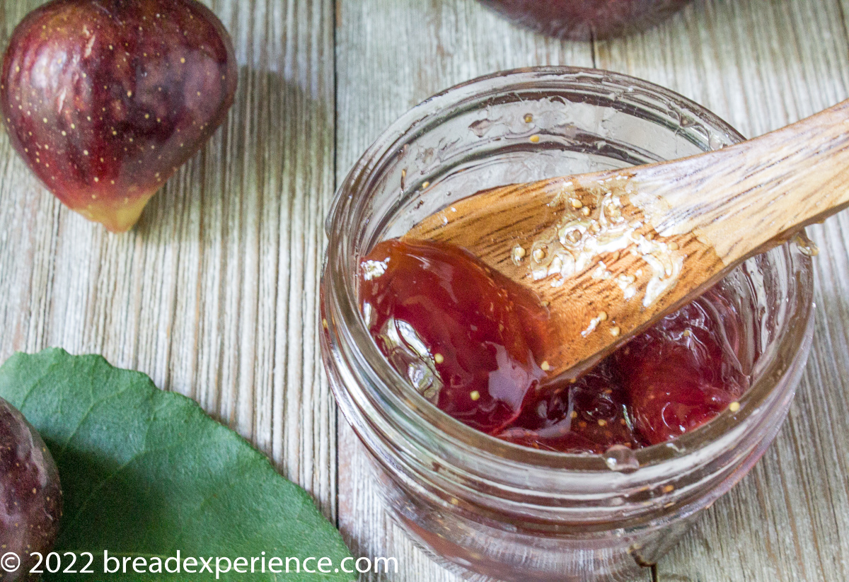 close up shot of fig preserves