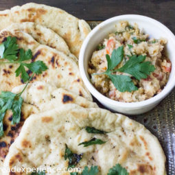 Chola Kulcha with chickpea salsa