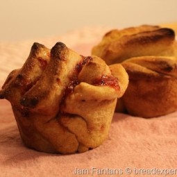 Sourdough Fantans filled with Jam