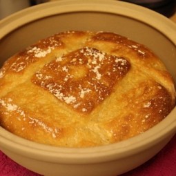 No Knead Sourdough in Pot