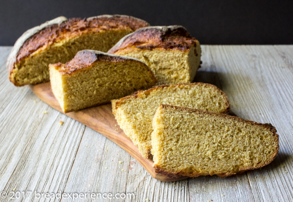 Kefir Milk Einkorn Rye Pumpkin Cornmeal Loaf Sliced