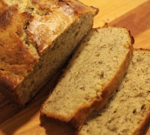 sourdough banana bread sliced