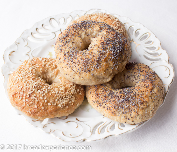 Kefir Water Bagels with Sourdough and Sprouted Wheat