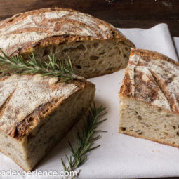 Tartine-Style Sourdough Rosemary Polenta Bread